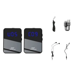 Microphone Lavalier sans fil UHF 15 canaux portée 50 m pour appareils photo ref - Zdjęcie 1 z 13
