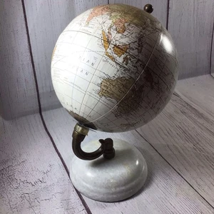 Small Brown Desktop World Globe Marble Base - Bild 1 von 24