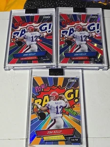 3 Jim Kelly Rookies And Legends Wild Card Comix Baang 20/20, 18/18, 14/18 - Bild 1 von 3