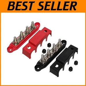 Marine Bus Bar Power Distribution Block - Red & Black - Picture 1 of 7