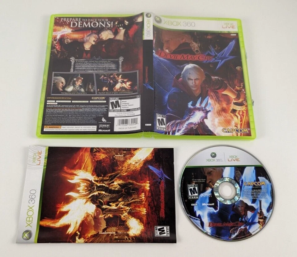 Devil May Cry 4 Microsoft Xbox 360 2008 CIB Complete - Image 1 of 1