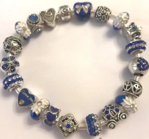 ❤️Auténtico BRAZALETE DE PLATA PANDORA con cuentas de dije europeo marino de lujo y caja❤️ - Imagen 1 de 6
