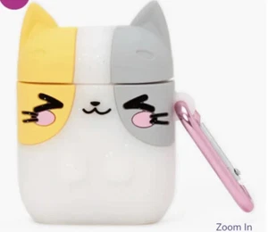 Claire’s Pucker Pop Pods Tabby Kitty Cat lipgoss ear bud case backpack bag clip - Picture 1 of 6