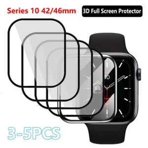 3-5 PCS 3D Coverage Screen Protector Cover for Apple Watch Series 10 42MM 46MM - Picture 1 of 16