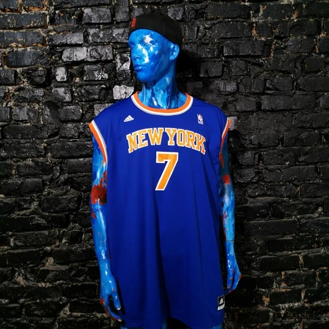 Carmelo Anthony New York Knicks Jersey 2016-2017 Adidas Shirt Mens Size 2XL Cover
