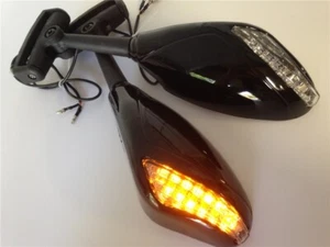 NEW w/Turn Signal Yellow LED lights Mirrors for Honda CBR Suzuki GSXR TL1000R - Picture 1 of 7