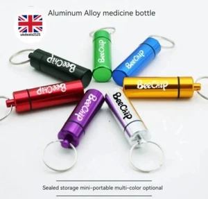 Tablets Container Pill Box 3 x Keyring Medicine Aluminum Key Chain Drug Holder - Picture 1 of 17