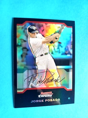 Bowman 2004 cromo Jorge Posada #32 refractor paralelo New York Yankees Foto 1 de 3