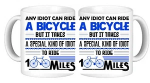Cycle Idiot Bike Humour Novelty Ceramic Coffee Mug In A Smash Proof Box - Picture 1 of 3