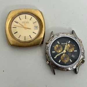 Broken Vintage LONGINES ELECTRONIC gold plated 1970s & Bulova Chrono Marine Star - Picture 1 of 6