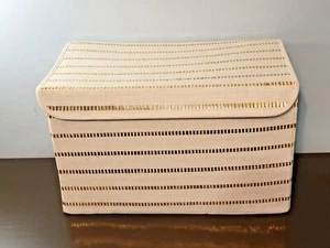 Taylor Madison Designs Storage Collection Gold&White Storage Container (New) PSJ - Picture 1 of 6