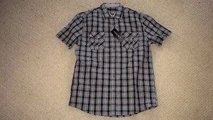 Men's Short-Sleeve Casual Shirt BEVERLY HILLS POLO CLUB Blue Plaid 2XLB $44 NWT - Picture 1 of 3