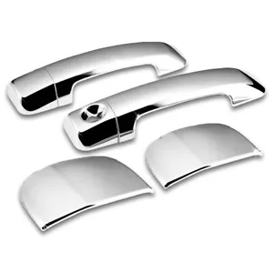 Chrome Overlay Door Handle Covers For Toyota Tundra 07–17 Double Cab 4 Door - Foto 1 di 4