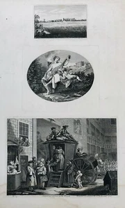 William Hogarth (1697-1764), Getting into Carriage & two Others - Picture 1 of 1