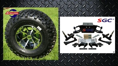 Club Car DS Golf Cart 6" A-Arm Lift Kit + 10" Wheels and 22" AT Tires 2004.5-UP Foto 1 de 4