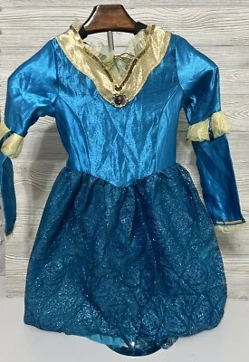 Disney Princesa Mérida Disfraz Azul Vestir Jugar Halloween 4-6X Foto 1 de 4