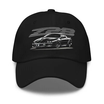 Black Z28 Camaro Dad Hat – 4th Gen Muscle Car Classic Cap - Image 1 of 4