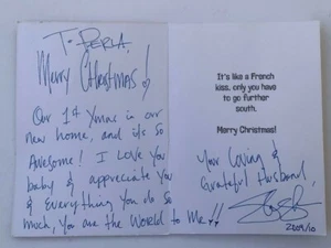 Slash Guns & Roses handgeschriebene Weihnachtskarte 2010 signiert handsigniert Juliens - Bild 1 von 3