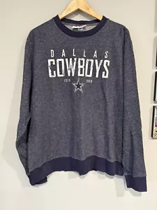 Dallas Cowboys XL Sweatshirt Herren Rundhals Distressed Siebdruck Logo - Bild 1 von 4