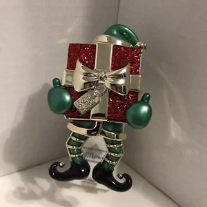 Bath & Body Works Wallflower Fragrance Plug Holiday ELF WITH GLITTERY RED GIFT - Picture 1 of 3