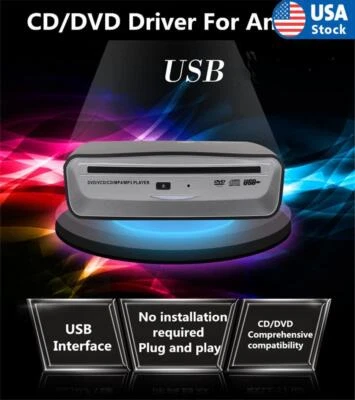 Car USB Interface Car Radio CD/DVD Dish Box Player External Stereo For Android - Image 1 of 4
