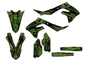 2019-2023 KX 450 APACHE Green Senge Graphics Kit Compatible with Kawasaki - Foto 1 di 10