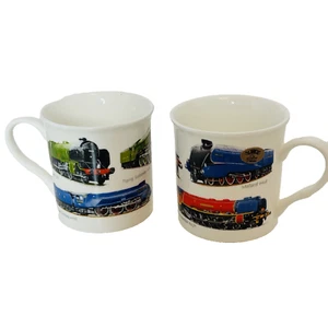2 x Classic Trains Mugs, Fine China, Leonardo Collection, Excellent Condition. - Picture 1 of 9