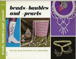Beads, Baubles and Pearls Jewelry Beading & Crochet Instructions VTG Craft Book - Picture 1 of 5