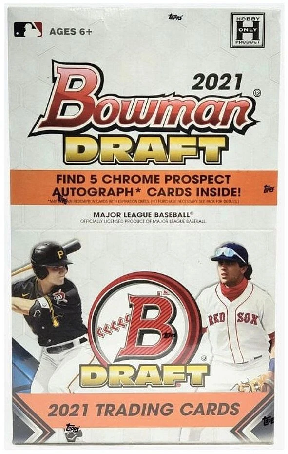 2021 Bowman Draft Baseball Super Jumbo Box 5 Auto's Per Box - Image 1 of 1