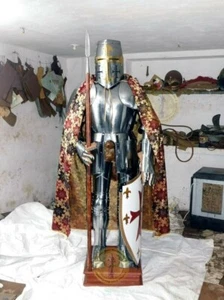 Armour Suit Medieval Knight Wearable Suit Of Armor Crusader Combat Full Body - Picture 1 of 4
