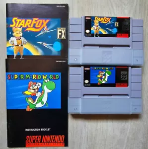 SNES Set Super Mario World StarFox mit Handbüchern Super Nintendo - Bild 1 von 13
