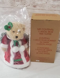 2012 Avon Engel Bär Baumspitze neu im Karton rot weiß grün Gewand & Flügel - Bild 1 von 17