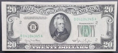 1950 Twenty Dollar Federal Reserve Note $20 Bill UNCIRCULATED #82871 - Image 1 of 2
