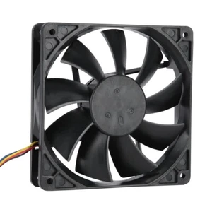 3000RPM PWM Fan Black CPU Heatsink Temperature-Controlled Cooler 4Pin Coolin Fit - Picture 1 of 7