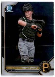 2022 Bowman Chrome Prospects #BCP-210 Henry Davis Pittsburgh Pirates - Picture 1 of 2