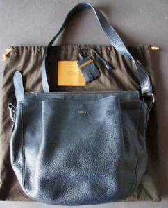 TOD`S Tasche Schultertasche, groß - dunkelblau blau - Leder - NEU - Bild 1 von 5