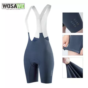 WOSAWE Women Cycling Bibs with 3D Sponge Padded Elastic MTB Road Bike Bib Shorts - Picture 1 of 11
