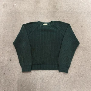 LL Bean Vintage Fisherman knit Sweater Size Large - Picture 1 of 7