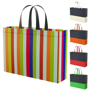 5Pcs Large Reusable Gift Bags With Handles - Slim Profile Shopping Bag Colorf... - Picture 1 of 8