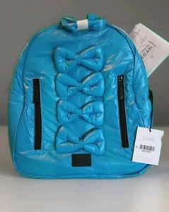 7 am Voyage 14" BACKPACK Midi Bows Turquoise Vegan NWT - Picture 1 of 12