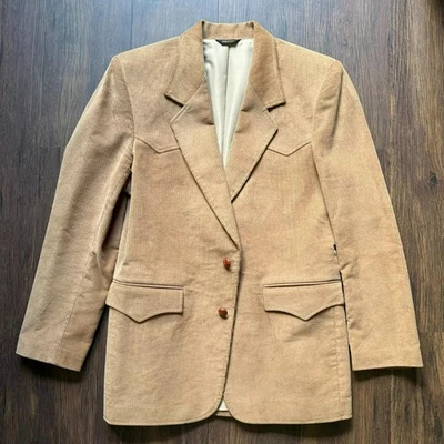 Chaqueta Blazer Pioneer Wear Vintage Tostada Pana Occidental Hecha en EE. UU. - Talla 38 Foto 1 de 4