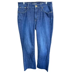 J Crew Jeans Womens 9" Demi Boot Crop 29 Tall Dark BT564 Stretch Boho Hippie - Picture 1 of 11