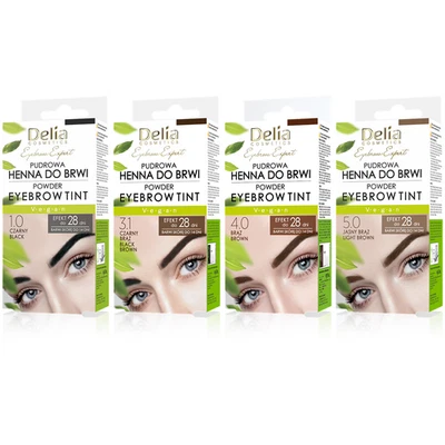 Delia - Henna Eyebrows Powder Eyebrow Tint 4g Dye Kit - Black / Brown - Image 1 of 4