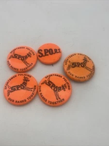 Lot Of 5 Vintage PA Sportsman's Hunting Club Membership Sport Buttons - Picture 1 of 7