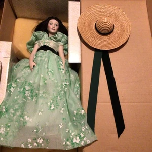 Vom Winde verweht Franklin Mint 16" Scarlett O’Hara Vinyl Portrait Puppe Vintage - Bild 1 von 12