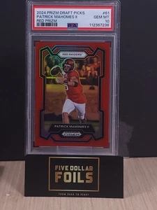 Selecciones del draft de Panini Prizm 2024 - Patrick Mahomes II #61 Red Prizm/299 PSA 10 - Imagen 1 de 2