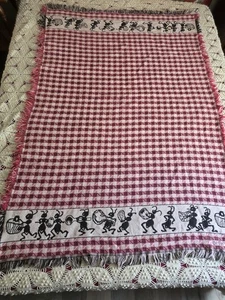  Whimsical Vintage When The Ants Go Marching Cottage/Cabin MWW 1994 Throw - Picture 1 of 6