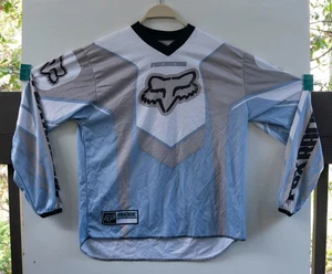 Camiseta deportiva de motocross Fox Racing de colección manga larga azul claro talla L - Imagen 1 de 5