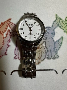 Omax MJ-J820 Reloj Hombre Cuarzo 41mm Esfera Blanca Acero Inoxidable - Funciona - Imagen 1 de 5