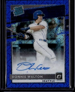 2020 Donruss Optic Donnie Walton Rated Rookie Blue Mojo Auto 80/99 - Picture 1 of 2